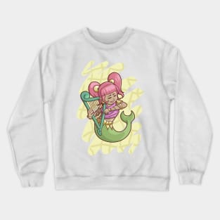 Mermaid Play Harp Crewneck Sweatshirt